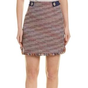 Laundry By Shelli Segal  Frayed Trim Skirt Size 10